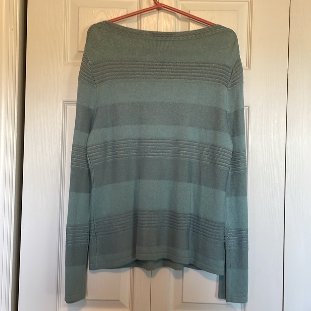 NWT Ann Taylor sweater. Sz L. Boat neck. Long sleeved. Horizontal rib striped - Picture 7 of 7